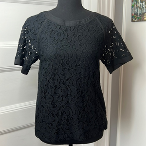 BANANA‎ REPUBLIC WOMENS BLACK LACE TOP SIZE S
